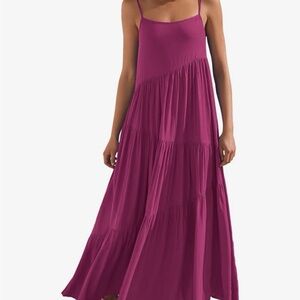 Elegant Magenta Maxi Dress